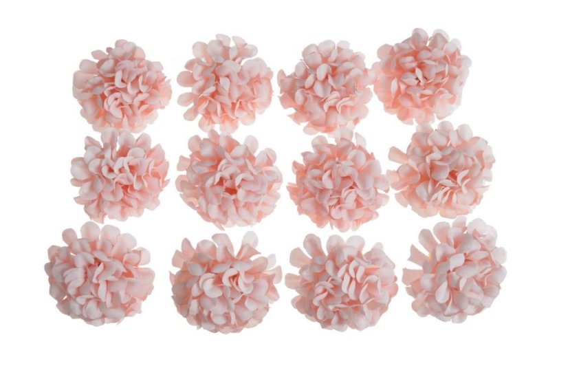 jiřiny - hlavičky (12 ks) - růžová sv.