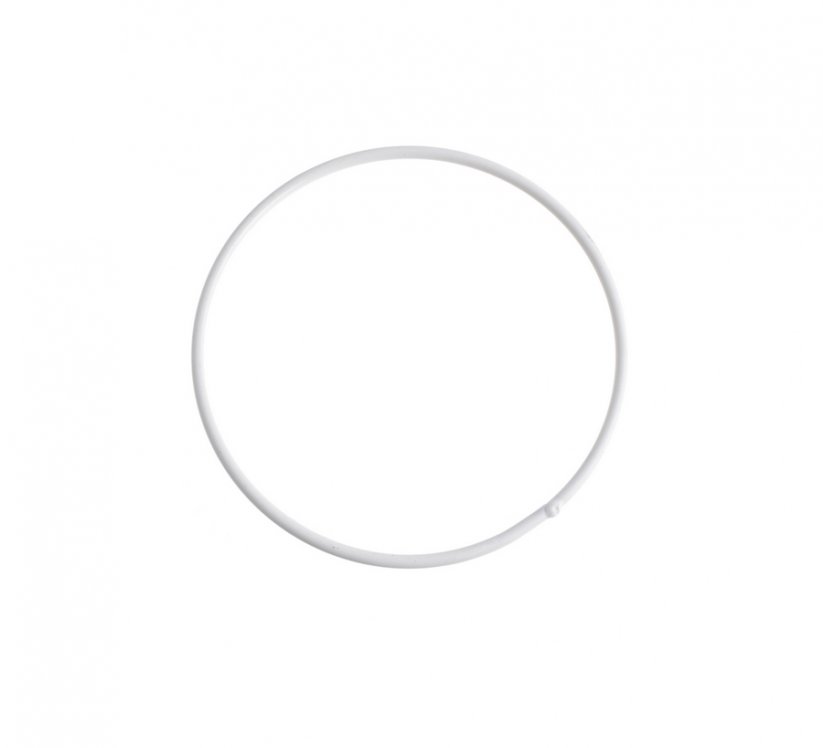 kovový kruh 15 cm - bílá