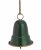kovový zvonek 14 cm - zelená/zlatá