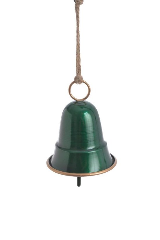 kovový zvonek 11 cm - zelená
