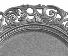 dekorační talíř ornament 33 cm - tmavší stříbrná