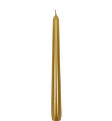 kónická svíce 25 cm - metal zlatá