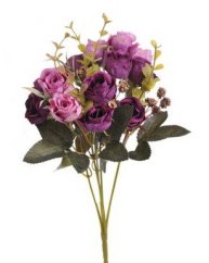 růže - kytice - MIX švestková + růžová