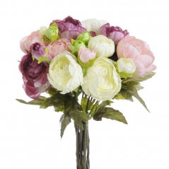 kytice kamélií (10x) - MIX nachová, růžová, bílá