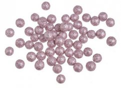 kuličky 1,7 cm + glitter (100 ks) sv.růžové