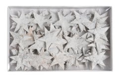 hvězdy 4 cm bělené (80 ks)