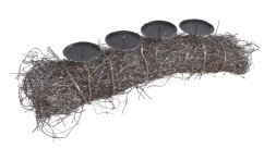 podlouhlý svícen z révy 45 cm