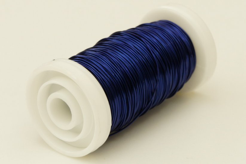 drát měděný 0,5 mm (75 g) - tmavě modrá