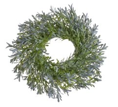 věnec 36 cm - zelená s namodralými konci