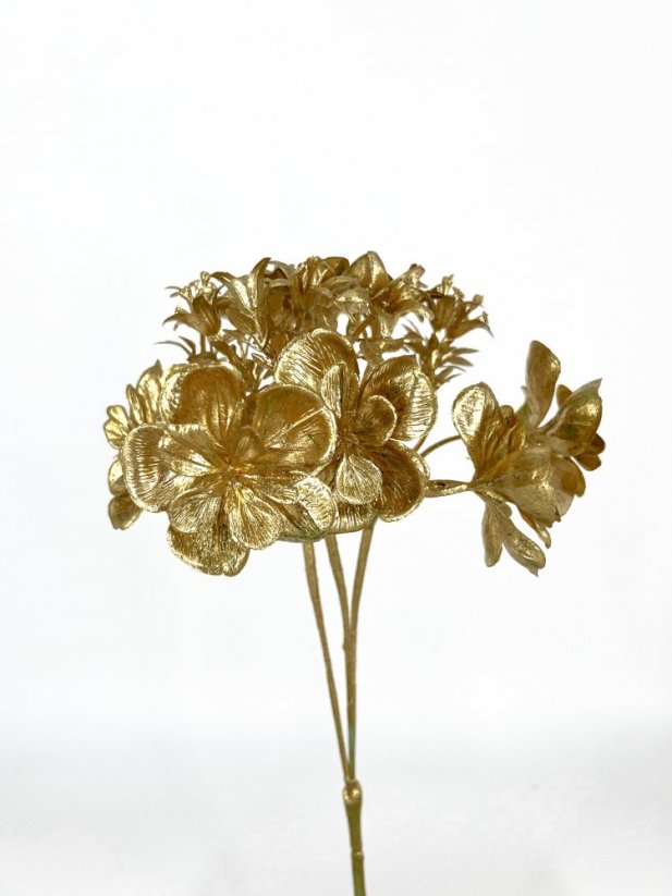 květinky metalic - zlatá