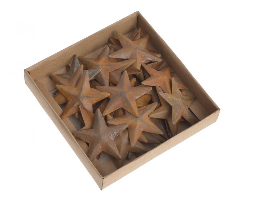 kovové hvězdy (36 ks) - rusty