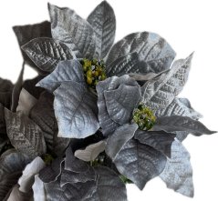 trs vánoční hvězda - šedostříbrná