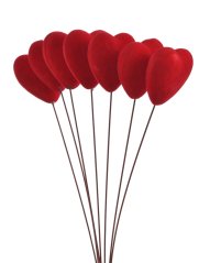 srdce 4,5 cm - zápich (7 ks)