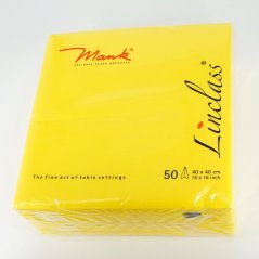 ubrousky MANK 40 x 40 cm (50 ks) - žlutá