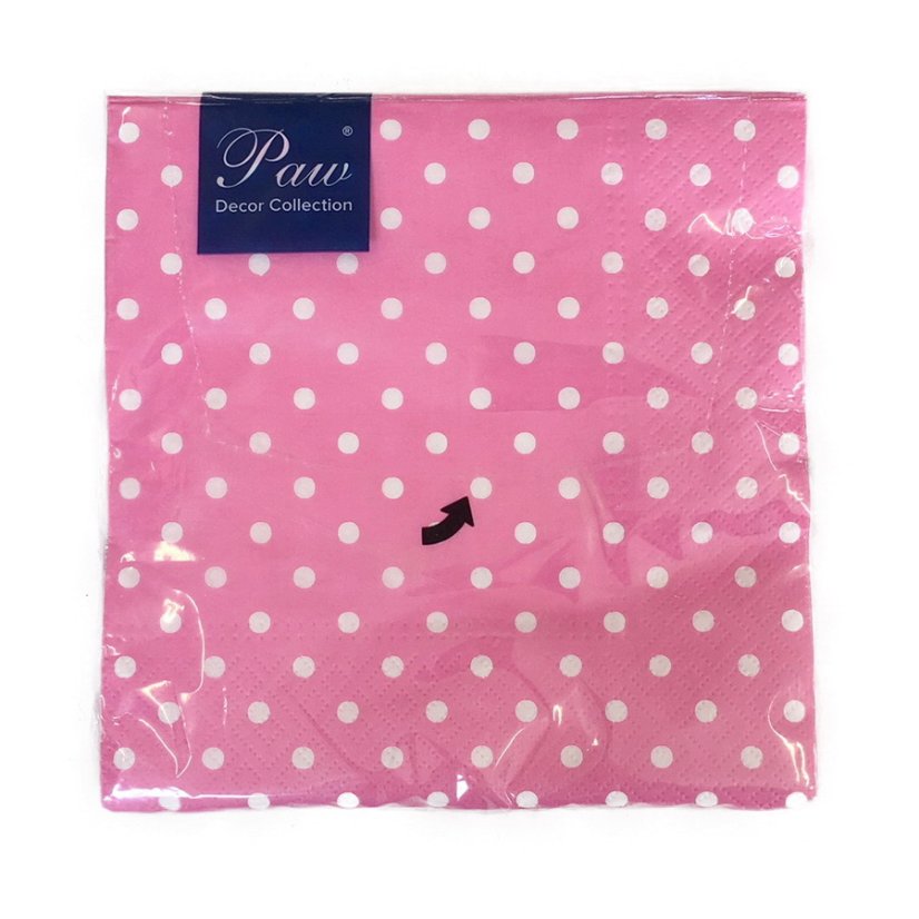 ubrousky Lunch 33 x 33 cm (20 ks) - DOTS, růžová ubrousky Lunch 33 x 33 cm (20 ks) - DOTS, růžová