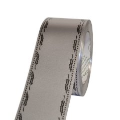 stuha pohřební 6 cm (50y) lesklá, stříbrná / černá