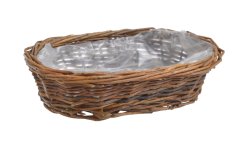 oválný proutěný košík- přírodní