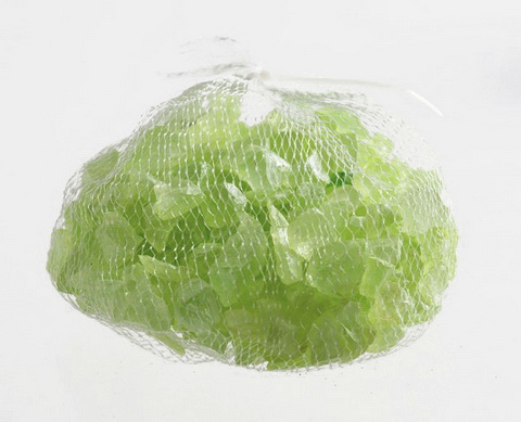skleněné kameny 500g - zelená