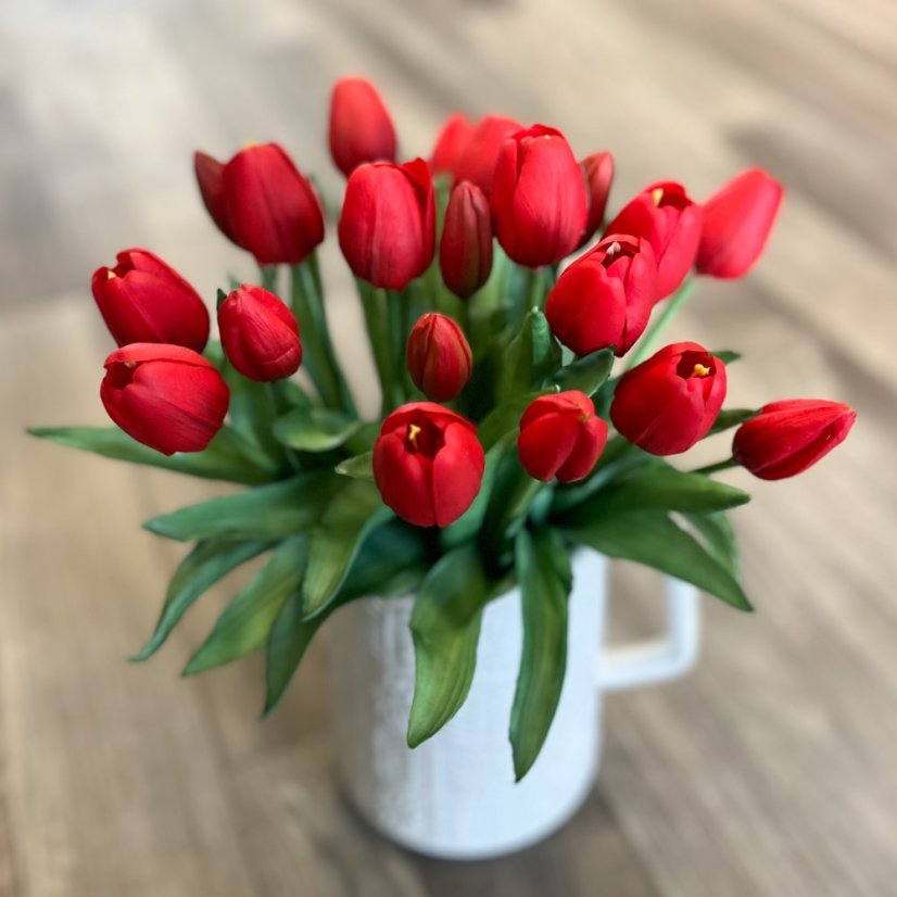 svazek tulipánů (5 ks) - červená
