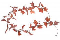 javorové listy - girlanda 190 cm - červenozelená