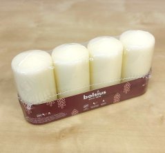 svíce válec 100/48 mm (4 ks) - krémová