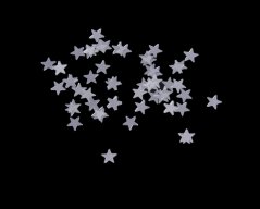konfetti, hvězdičky (33 g) bílá perleť