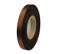 atlasová stuha 10 mm x 20 m - hnědá