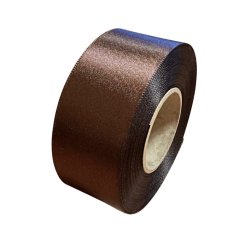 atlasová stuha 40 mm x 20 m - tmavě hnědá