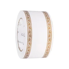 stuha pohřební 6 cm (50y) - bílá/zlatá