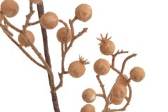 větvička s bobulemi 60 cm - hnědá