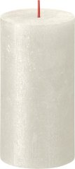 svíce válec 130/68 shimmer - ivory