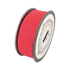 stuha tkaná z bavlny 3,3 cm (10 y) - červená