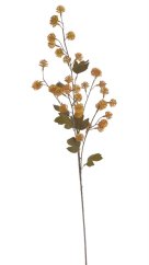 větvička s kvetoucími pupeny 94 cm - okrová