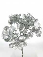 květinky metalic - stříbrná
