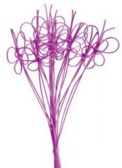 motýlek z rattanu (10 ks) - fialovorůžová