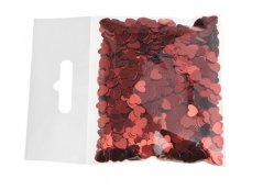 konfetti, srdíčka 0,5 cm (15 g) - červená