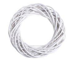 věnec z proutí 30 cm - bílá