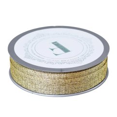 stuha 20 mm x 5 m roztahovací - zlatá