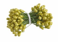 drátek - 2x slza - žlutozelená