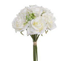 svazek růží 24 cm (6 ks) - bílá
