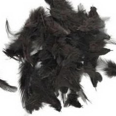 peří 10 g - černá