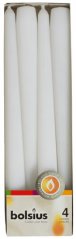 Kónické svíčky Bolsius (4 ks), 245/24 mm, bílá