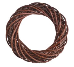 věnec z proutí 35 cm - tm. hnědá