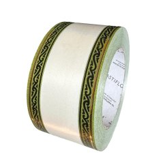 stuha pohřební 6 cm (50y) lesklá, krémová / zelená