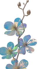 OPALIZZE magnólie 47 cm – iridescentní modrá