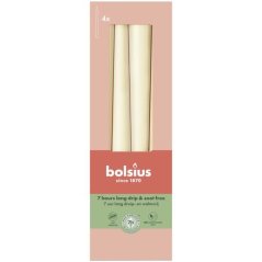 Kónické svíčky Bolsius (4 ks), 245/24 mm, krémová