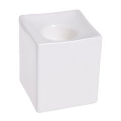svícen krychle 10 cm - bílá