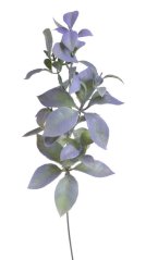 větvička s listy x1 49 cm - modrofialová