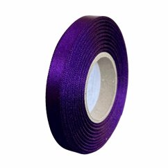 atlasová stuha 10 mm x 20 m - fialová tmavá