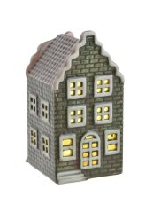 keramický domek LED - zelená